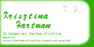 krisztina hartman business card